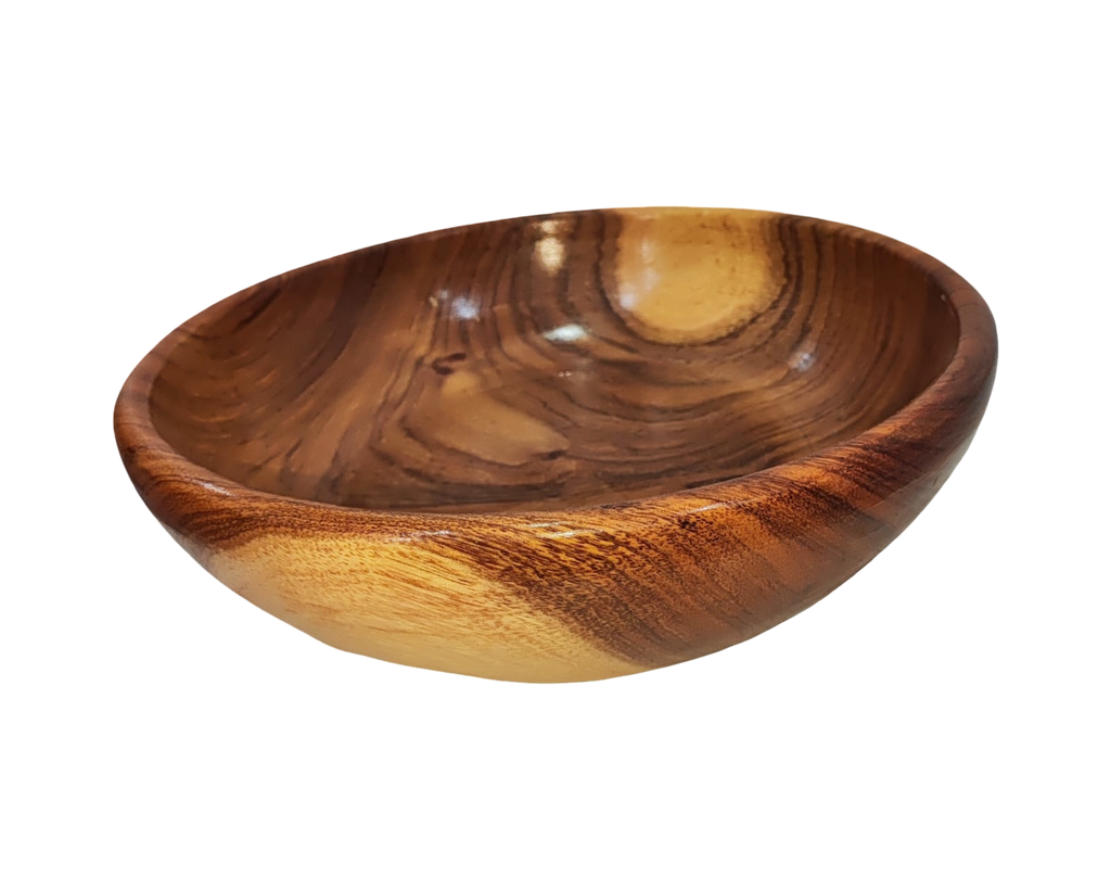 Ensaladera Artesanal Tallada a Mano en Madera