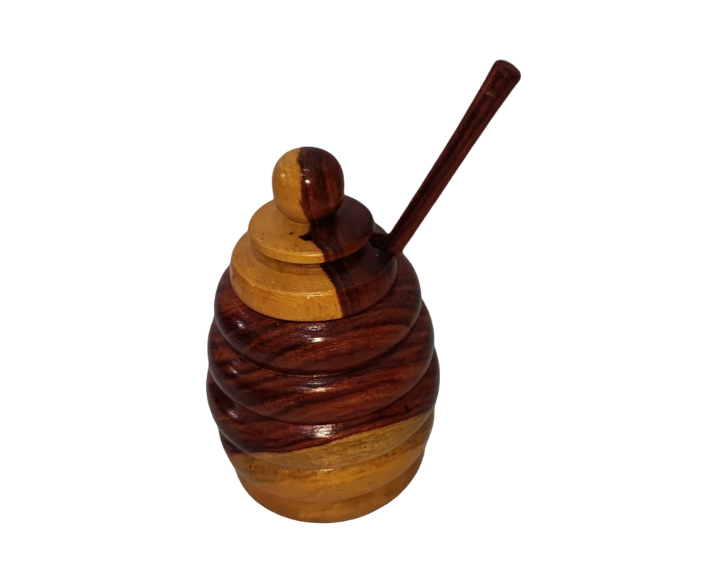 Mielera Artesanal Tallada a Mano en Madera
